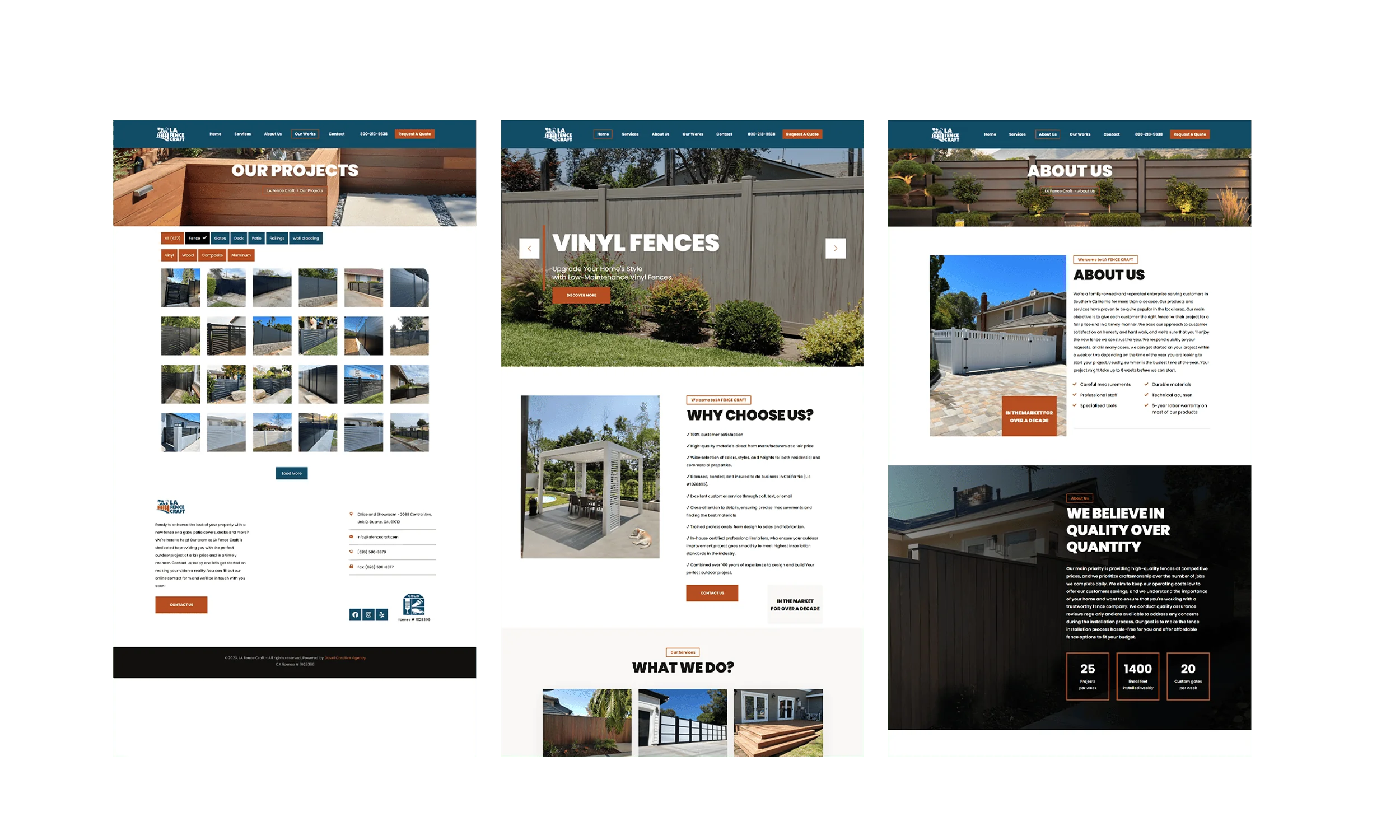 Website Development for LA Fence Craft, image 2