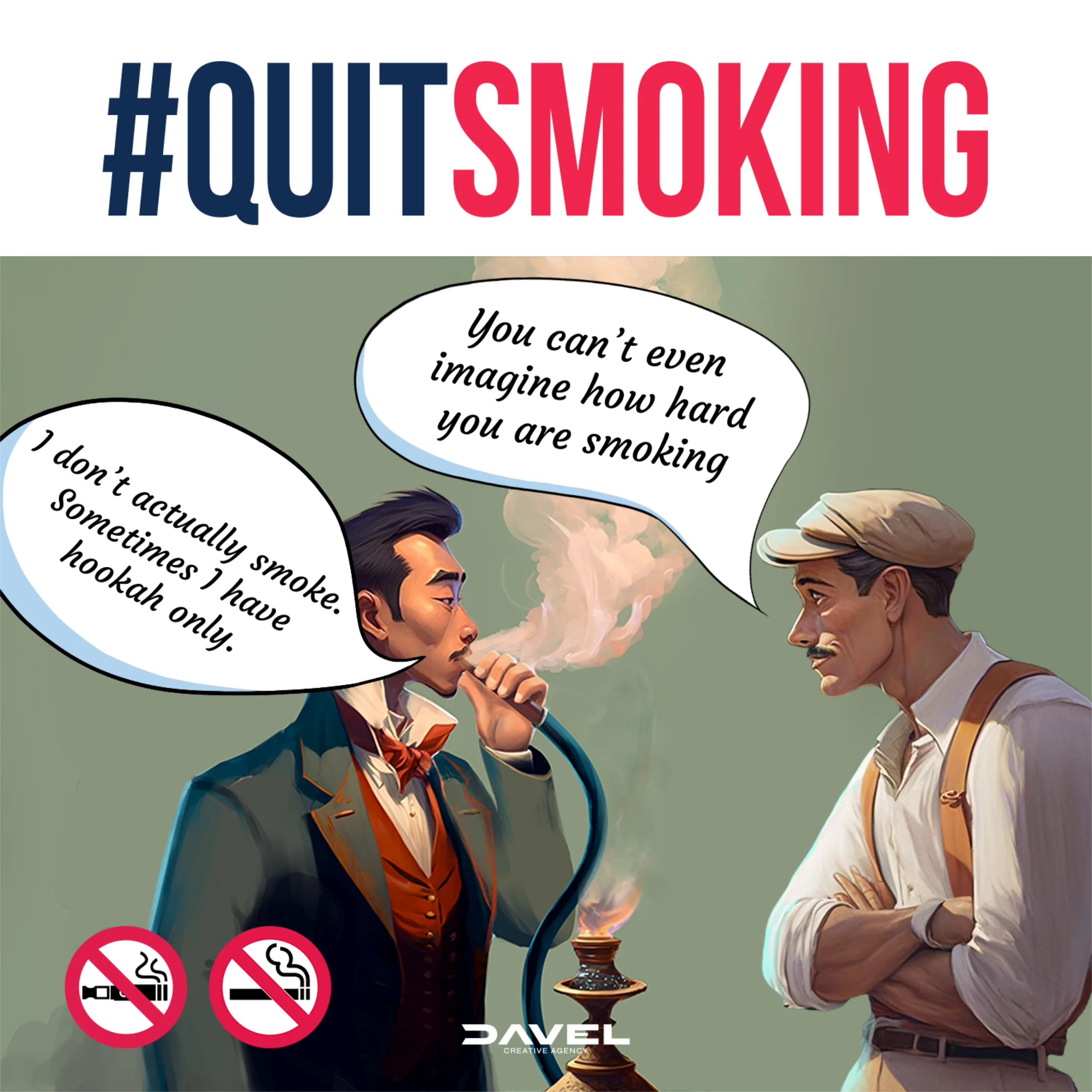 "No Smoking" Campaign for Davel Creative, image 1