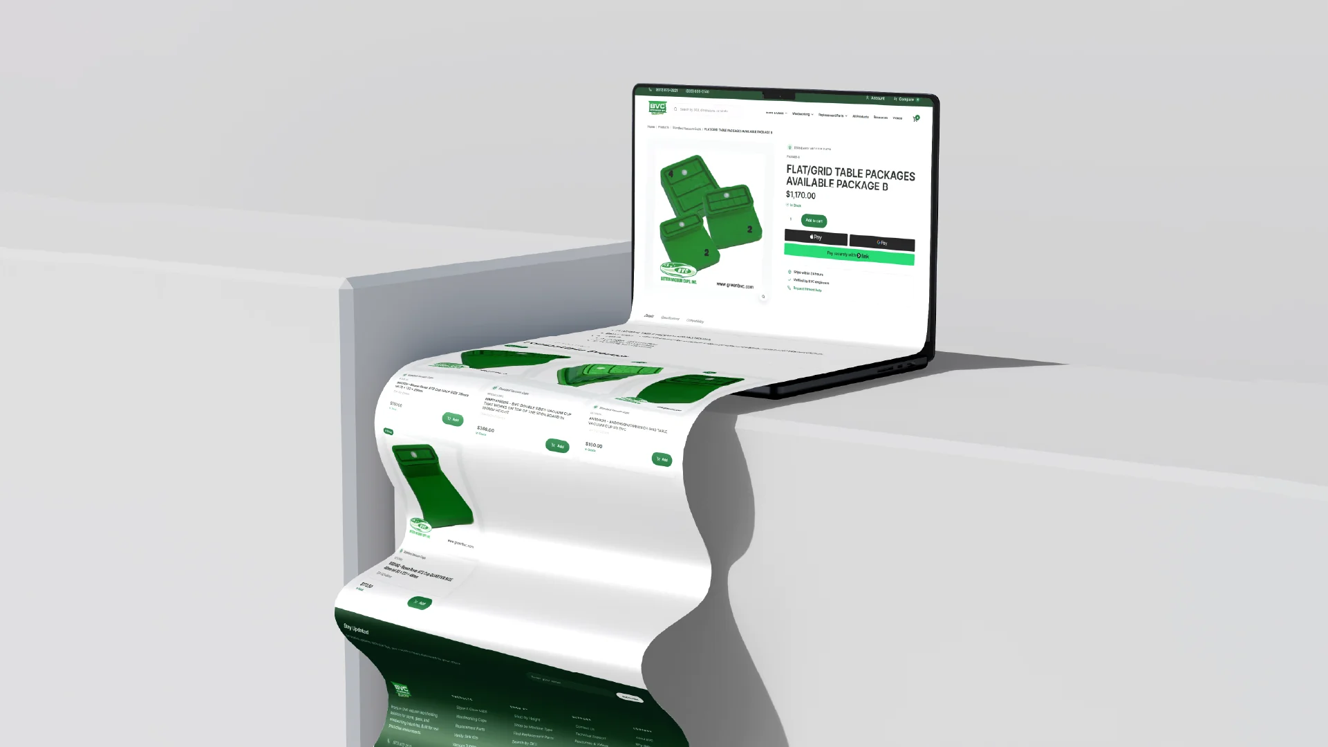 Better Vacuum Cups responsive product catalog design