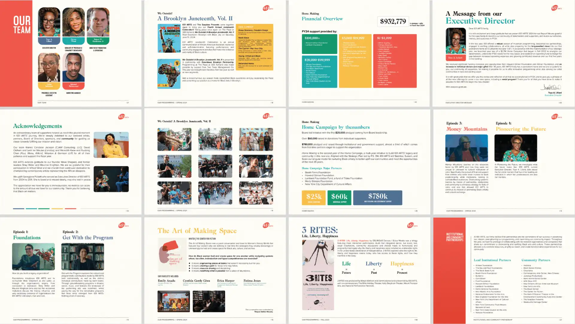 "Black Art Lives" Annual Report Design for 651 ARTS, image 7