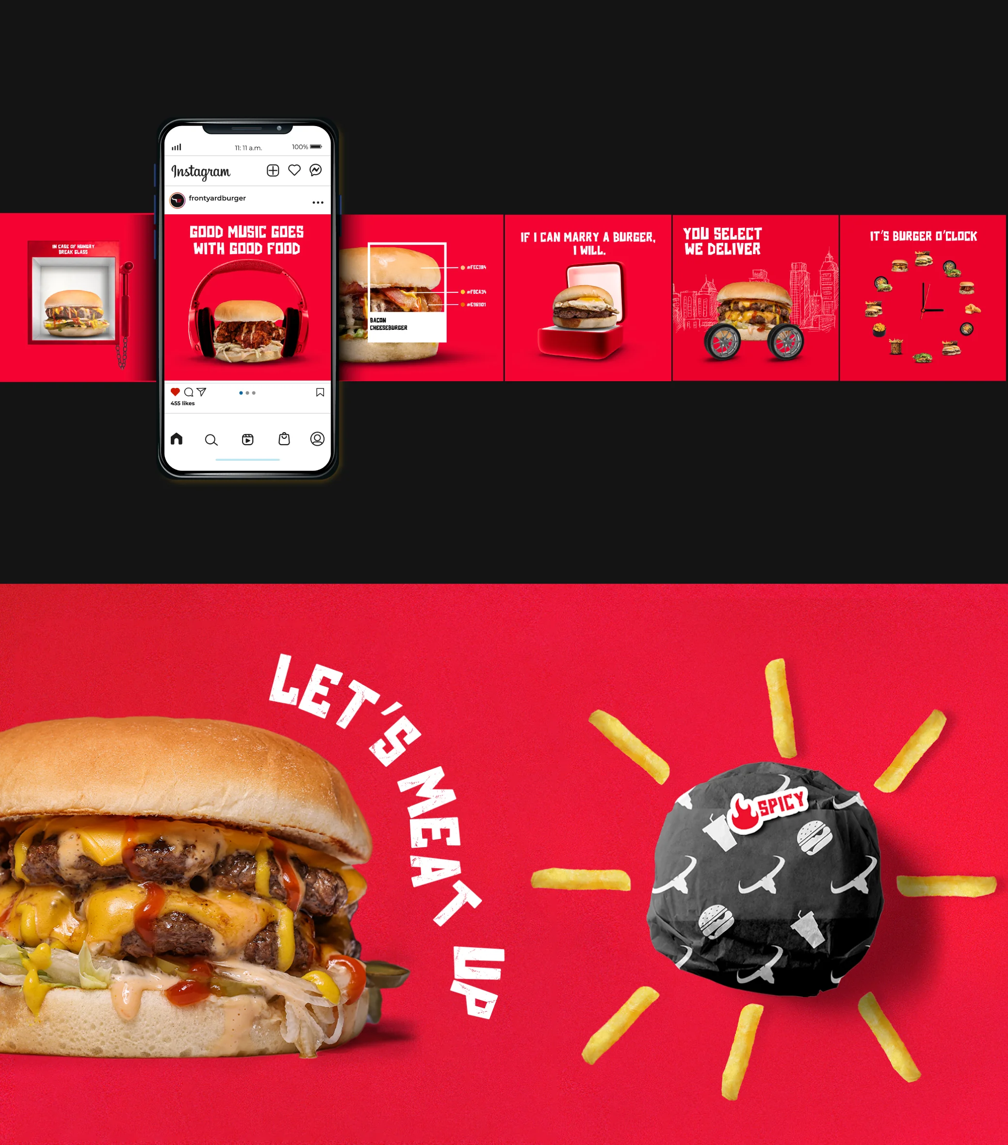 Naming, Branding & Packaging Design for Front Yard Burger, image 3