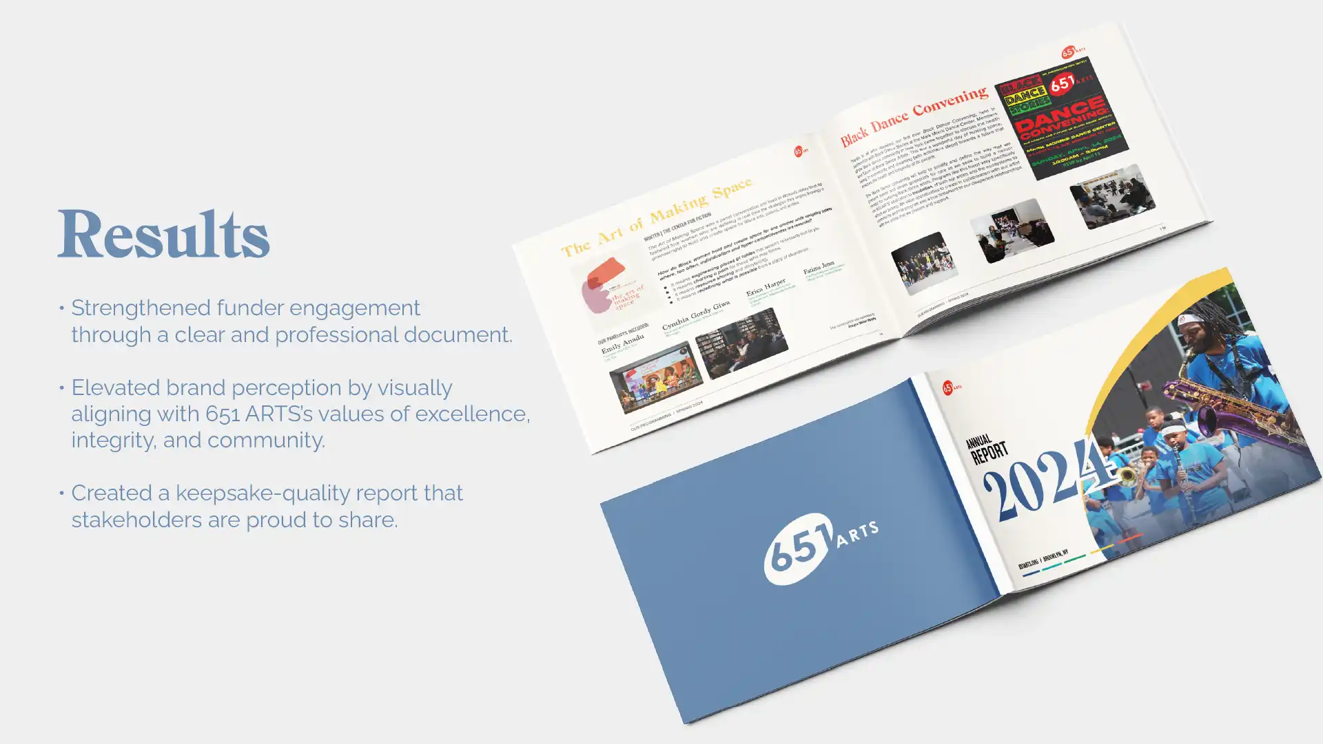 "Black Art Lives" Annual Report Design for 651 ARTS, image 5