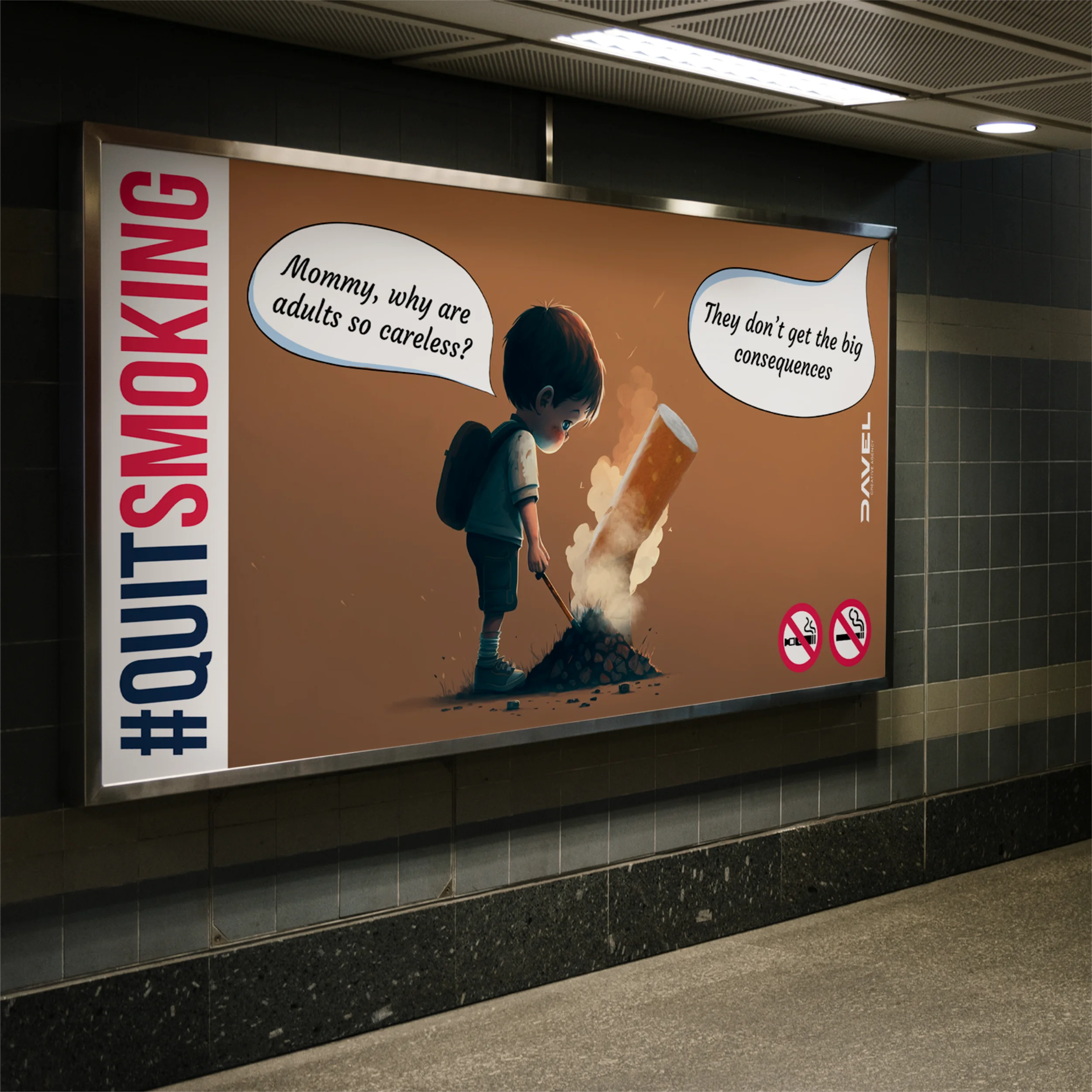 "No Smoking" Campaign for Davel Creative, image 4