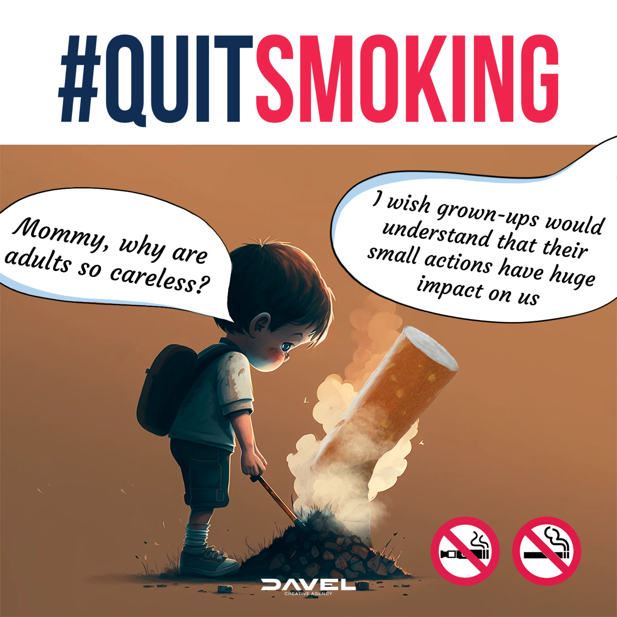 "No Smoking" Campaign for Davel Creative, image 3