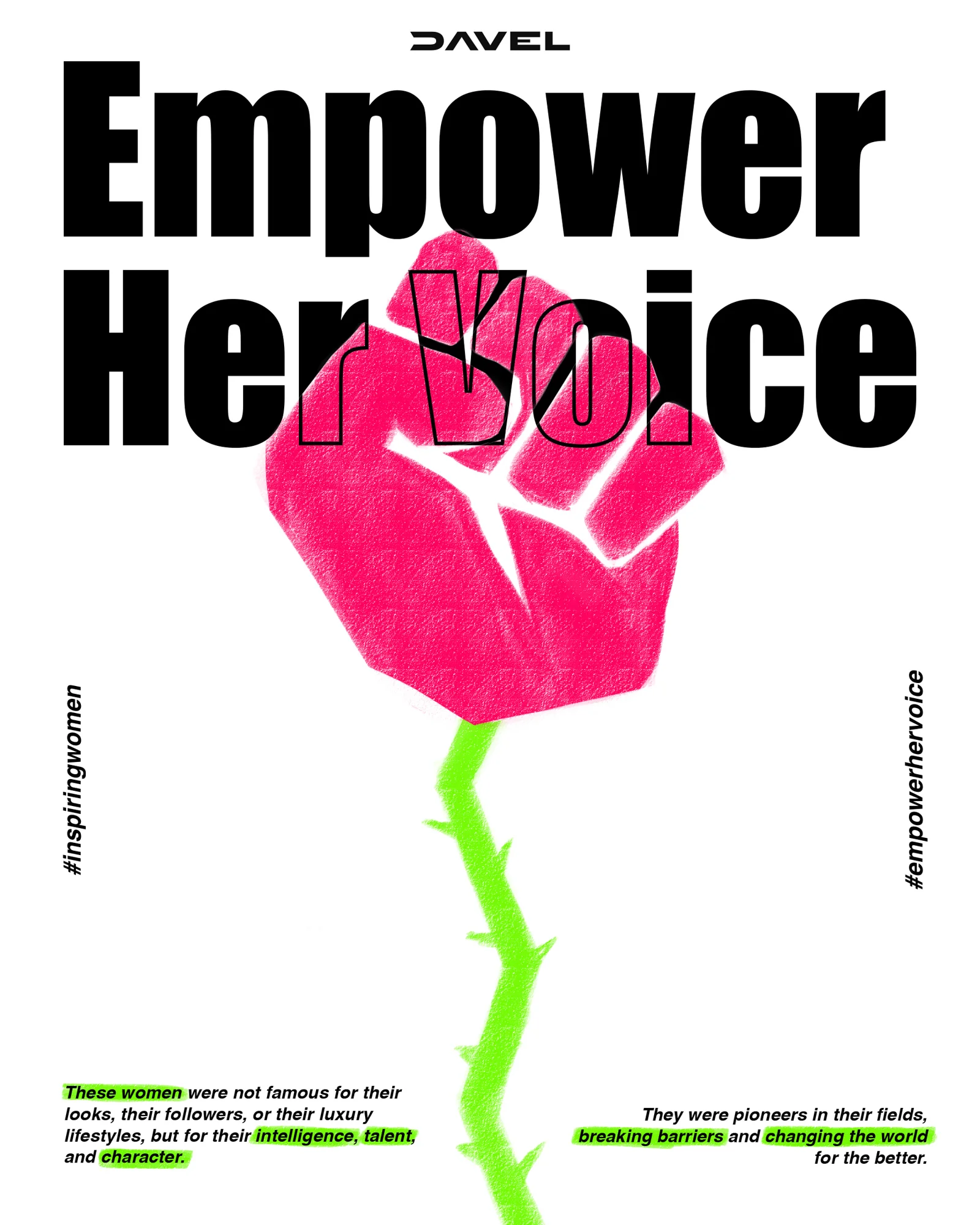 "Empower Her Voice" Campaign for Davel Creative, image 7
