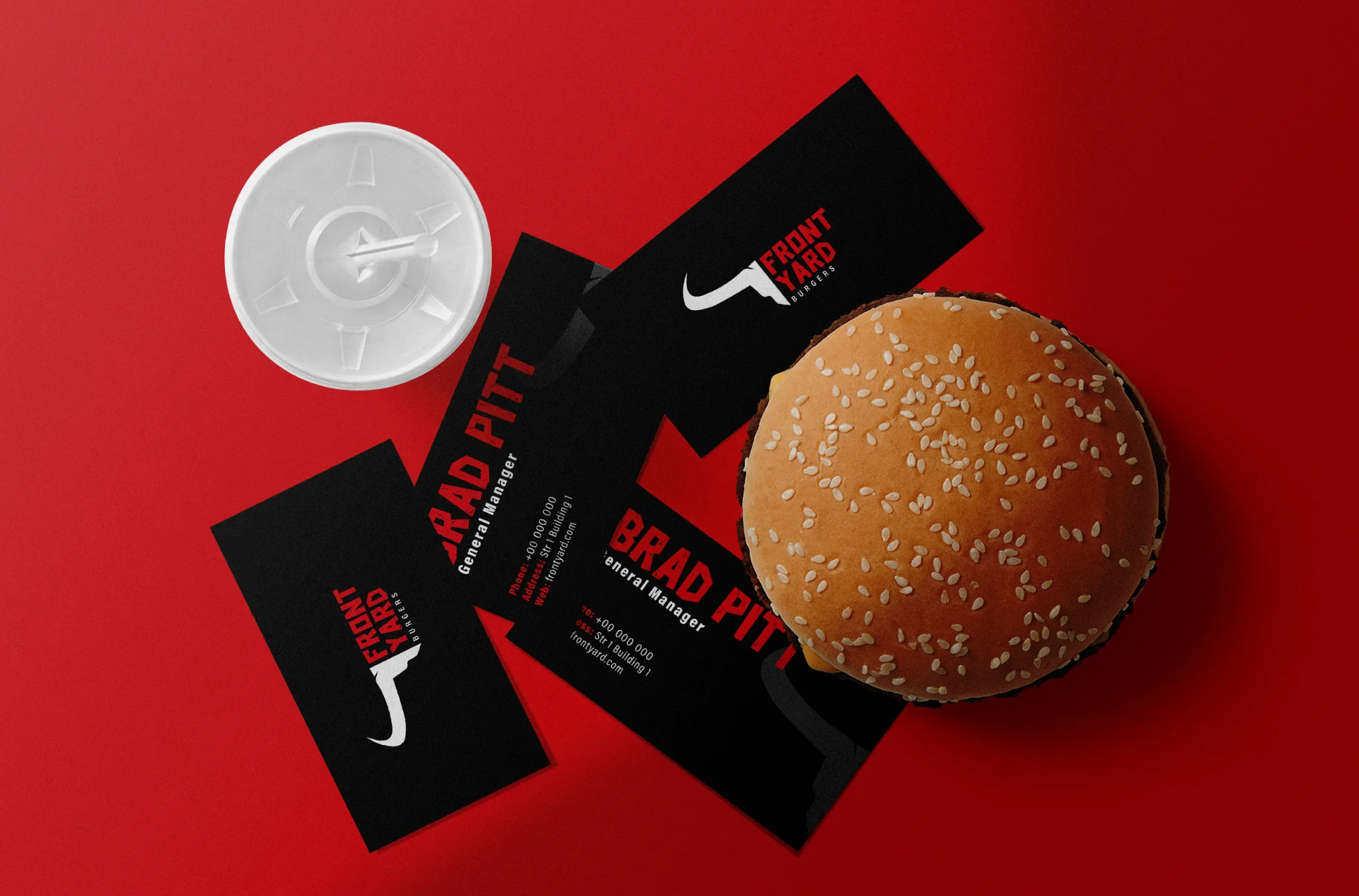 Naming, Branding & Packaging Design for Front Yard Burger, image 1